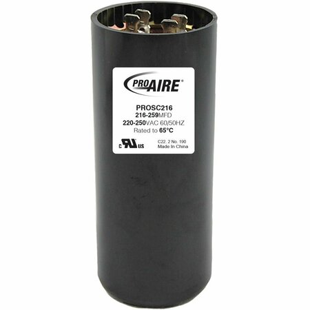 PERFECT AIRE Start Capacitor, Rnd, 216-259MFD/220-250V PROSC216